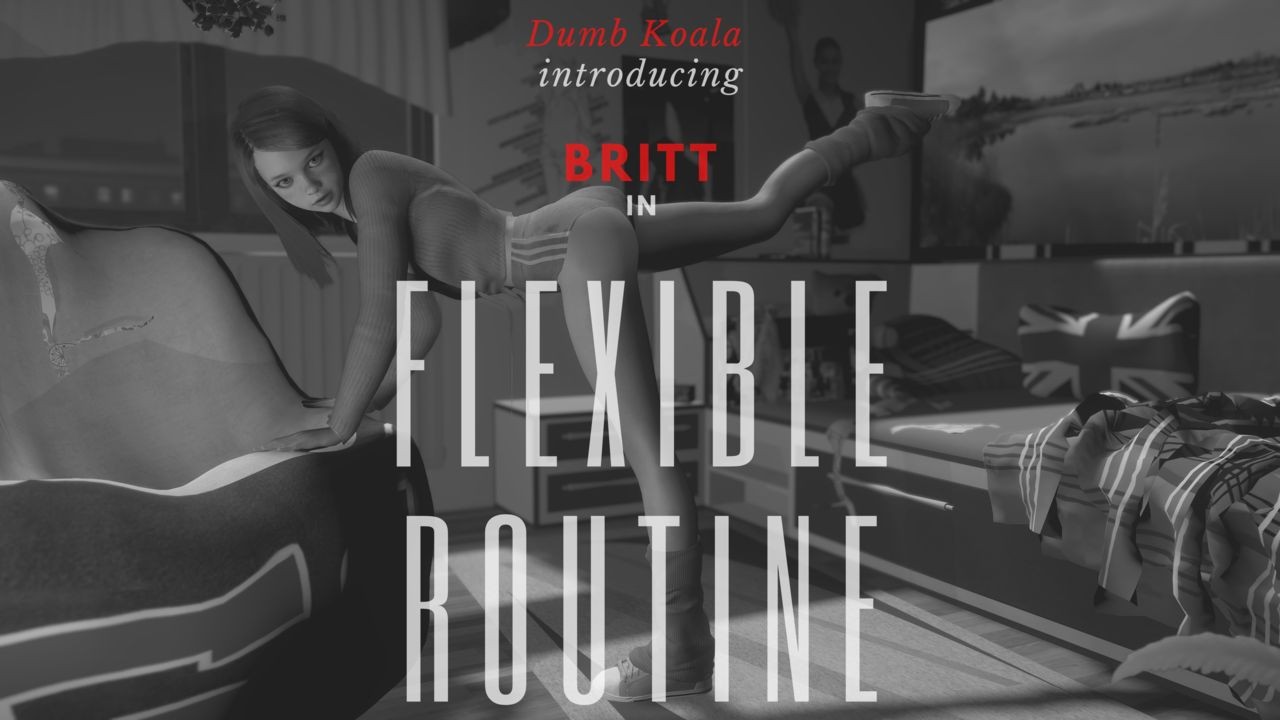 Gostosa [DumbKoala] Britt - Flexible Routine / Bedroom Gymnastics Assfingering