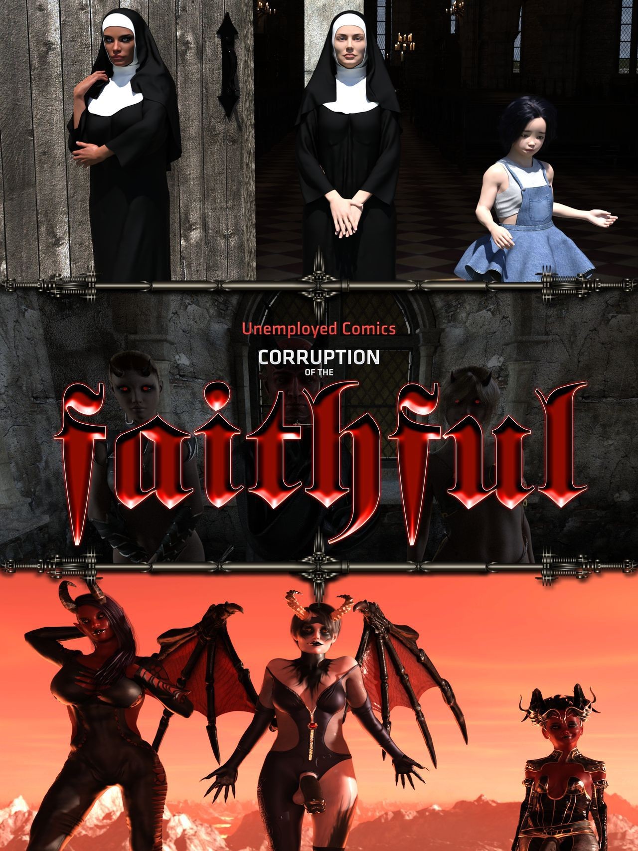 Chastity Unemployed Comics : Corruption Of The Faithful (ongoing) Head