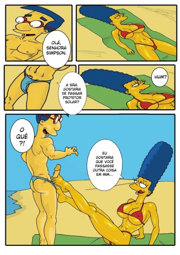 Gay [The Fear (Tzinnxt)] Beach Fun (The Simpsons) [Portuguese-BR] Mask