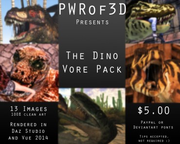 Natural Tits [PWRof3D] The Dino Vore Pack Fetiche