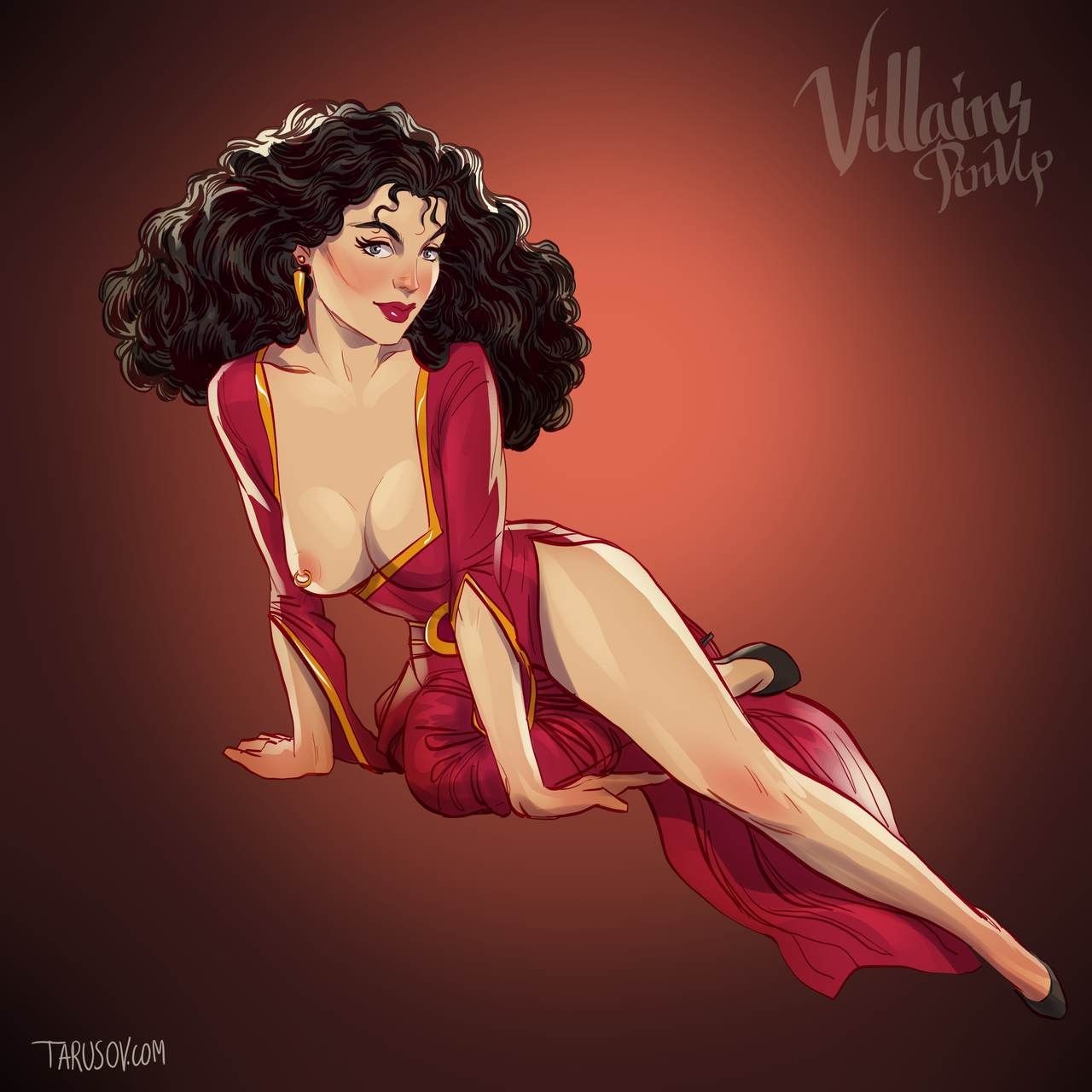 Hot Brunette [AndrewTarusov] Villains Pinup Prostitute