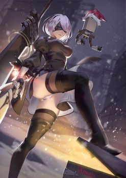 Kashima [NieR Automata Erotic Cartoon] Immediately Pull Out In Service S ● X Of 2B! - Saddle! Mallu