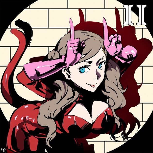 Ink [Persona] Erotic Image That Pulls Through With The Etch Of An Takamaki Pigtails