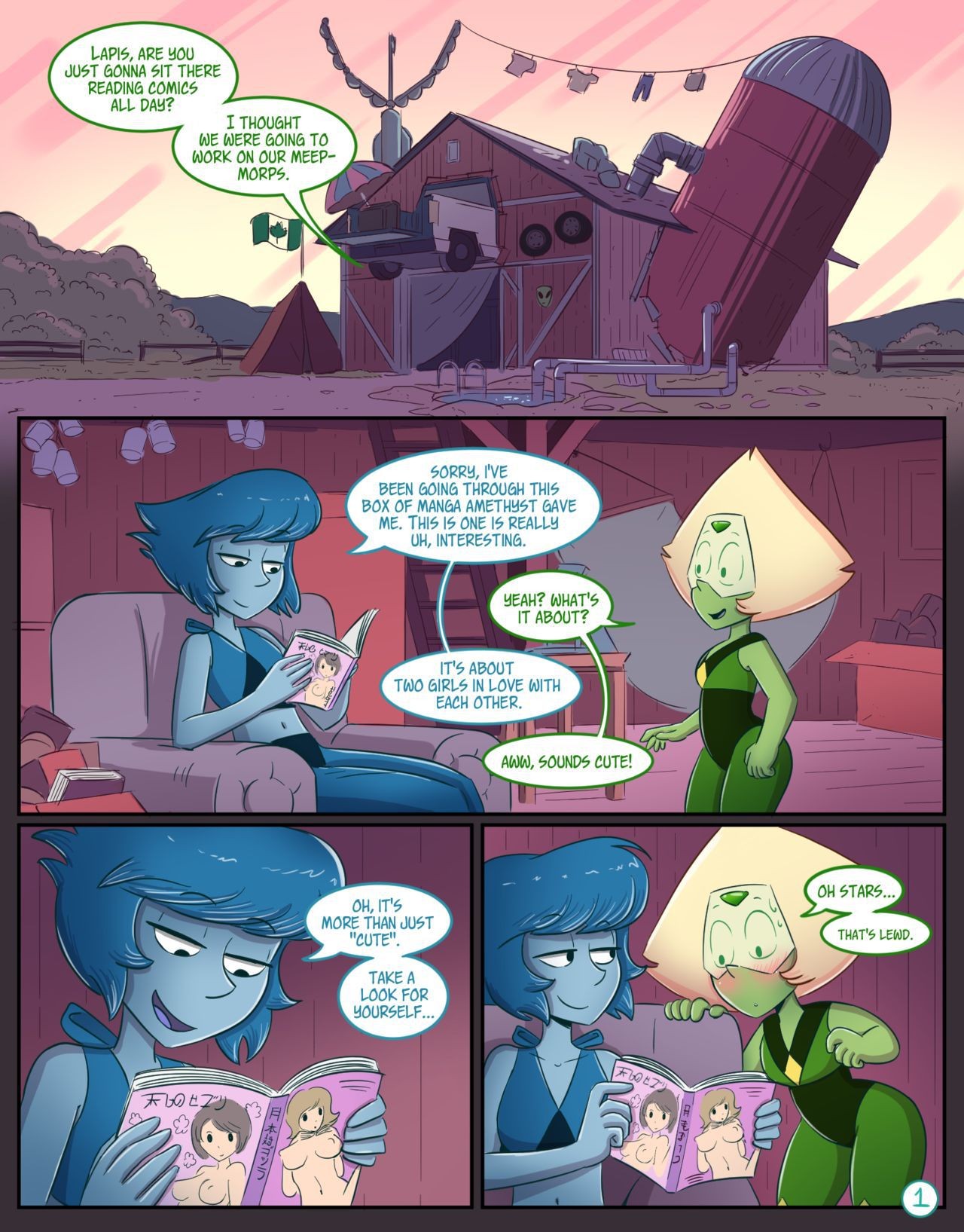 Highschool [Cubed Coconut] Lapidot Comic (Steven Universe) [Ongoing] Gay Gangbang