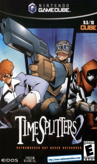 Exhib TimeSplitters 2 (GameCube) Game Manual Gay Friend