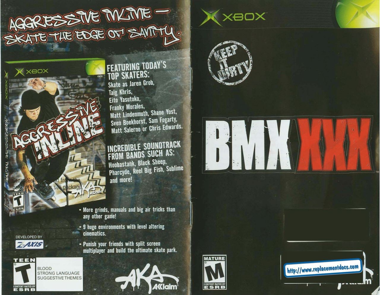 Lesbos BMX XXX (Xbox) Game Manual Handjobs