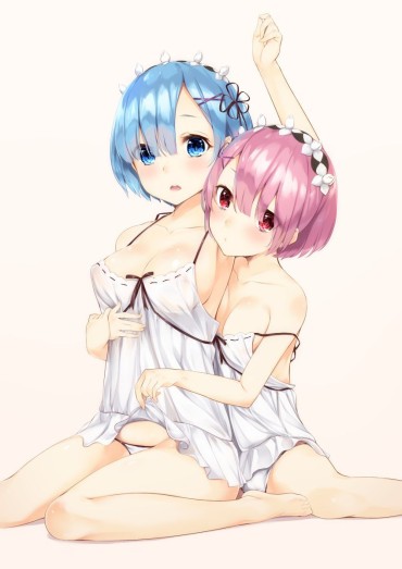 Boy 【Secondary】 Re: Erotic Image Summary Of Rem &amp; Ram, Twin Maids Of Other World Life Starting From Zero! No.04 [22 Sheets] Backshots