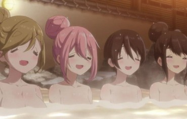 Blowjob Contest Hot Spring Bathing Scene Of Girls' Erotic In 11 Stories Of The Anime Yuru Camp△ 2nd Period! Nut