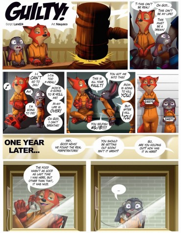 Outside [Nauyaco, Land24] Guilty! Judy & Nick Go To Jail (Zootopia) Ongoing Cumshot