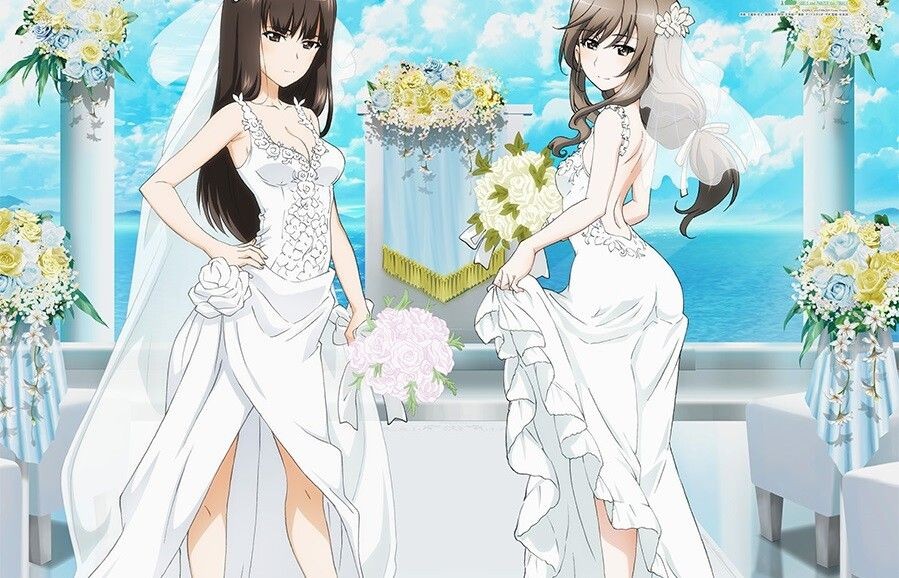 Pay Chiyo Shimada's Wedding Dress From The Girls &amp;amp; Panzer Family Clothed Sex