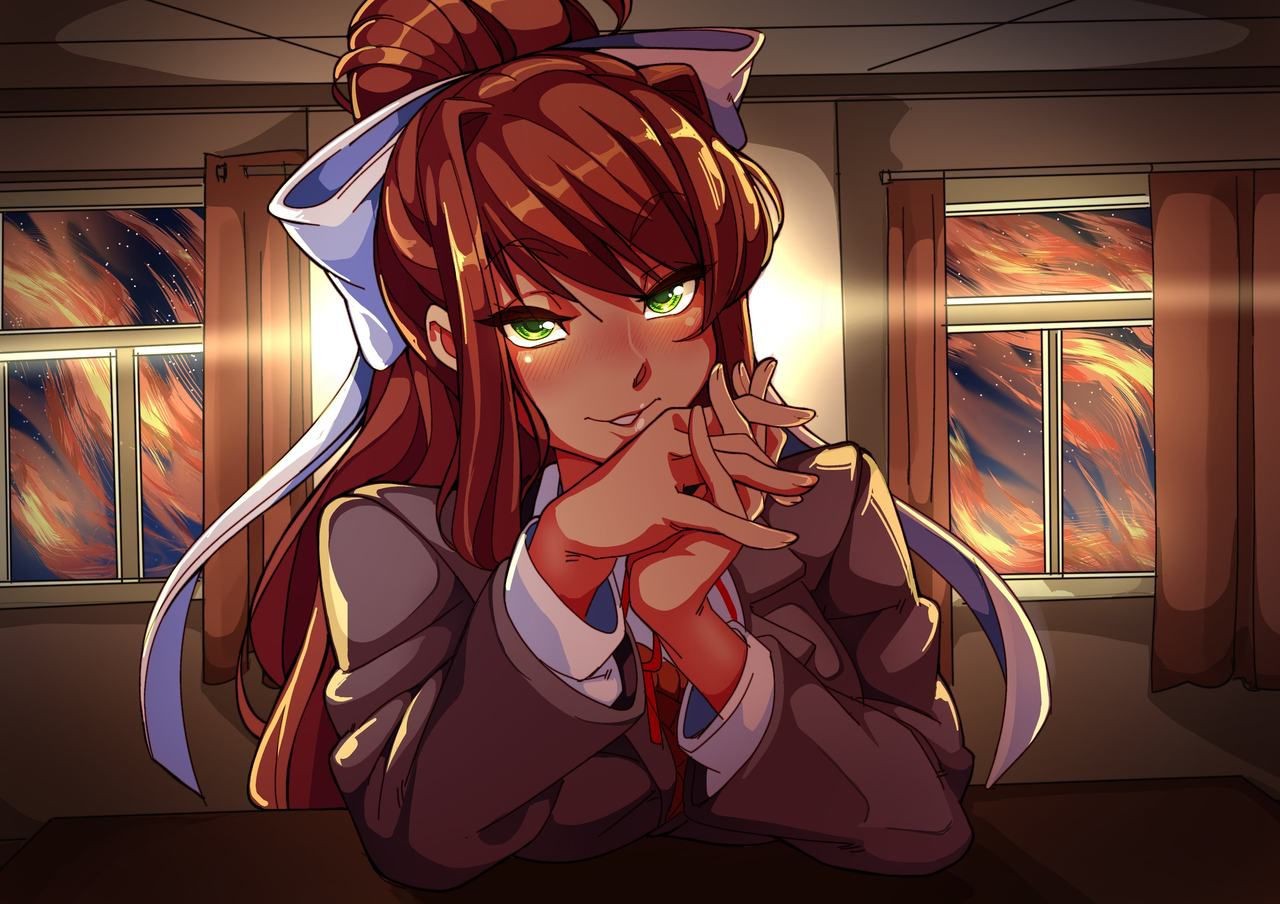 Blondes [Niseworks] Monika Twitter Strip Tease Series (Doki Doki Literature Club) [Ongoing] Hardcore Fuck