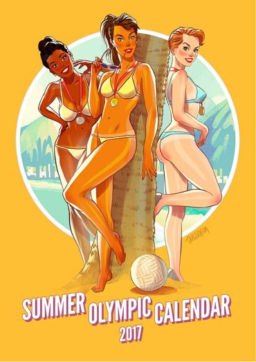 Lez [AndrewTarusov] 2017 Summer Olympic Pinup Calendar Coeds