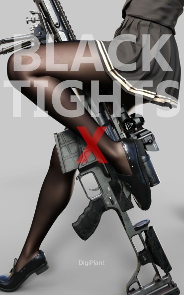 Chilena [DigiPlant]BLACK TIGHTS X [DigiPlant]BLACK TIGHTS X ーブラックタイツ クロスー Flashing