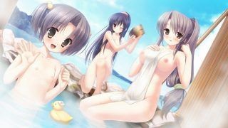 Insertion Two-dimensional Erotic Image Of The Bath. Foursome