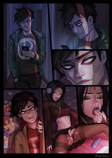 Footjob [AromaSensei] COMIC (Teen Titans) (ong?) Funk