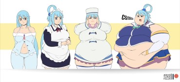 English Konosuba Aqua And Genderbent Kazuma Weight Gain By Anastimafilia Fellatio