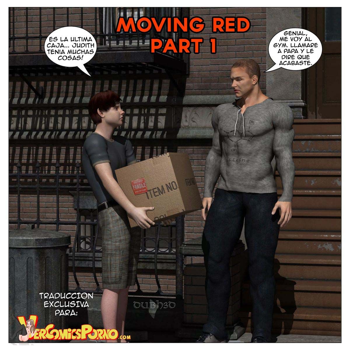 Gay Porn [Dubh3d] Moving Red 1 Y2 [Spanish] Gay Rimming