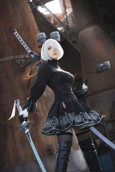 White [Image] 2B Cosplay Erotic Too Wwwwww Of Foreign Beauty Cosplayer Eat