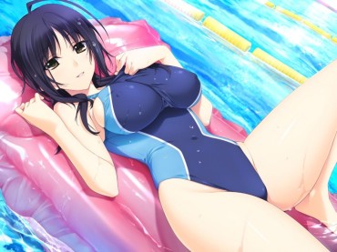 Real Amateurs Erotic Image Of Pichi Pichi Swimming Swimsuit That Makes You Want To Expect Nipple Potch Cum On Ass