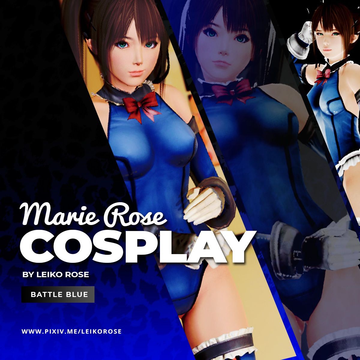 Esposa Marie Rose Cosplay - Blue Battle Costume Chinese