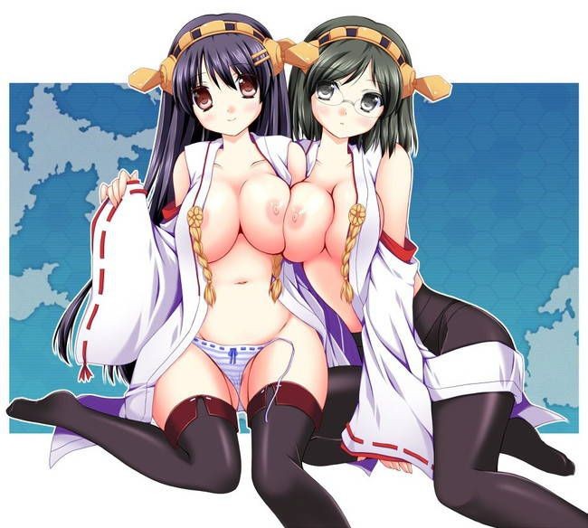 Threeway 【Armada Kokushōn】 Secondary Erotic Image That Makes Haruna And Hamehame Dense H Want To Do Chacal