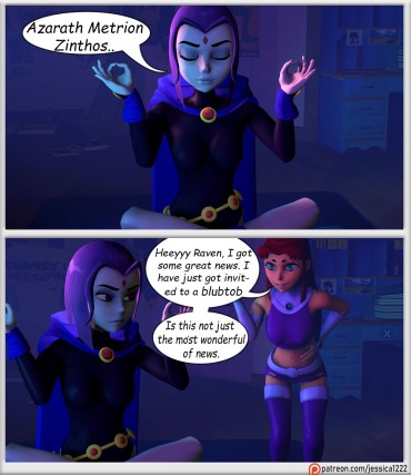 Nalgas Raven And Starfire And The Alien Gloryhole (Teen Titans) [Ongoing] Flagra