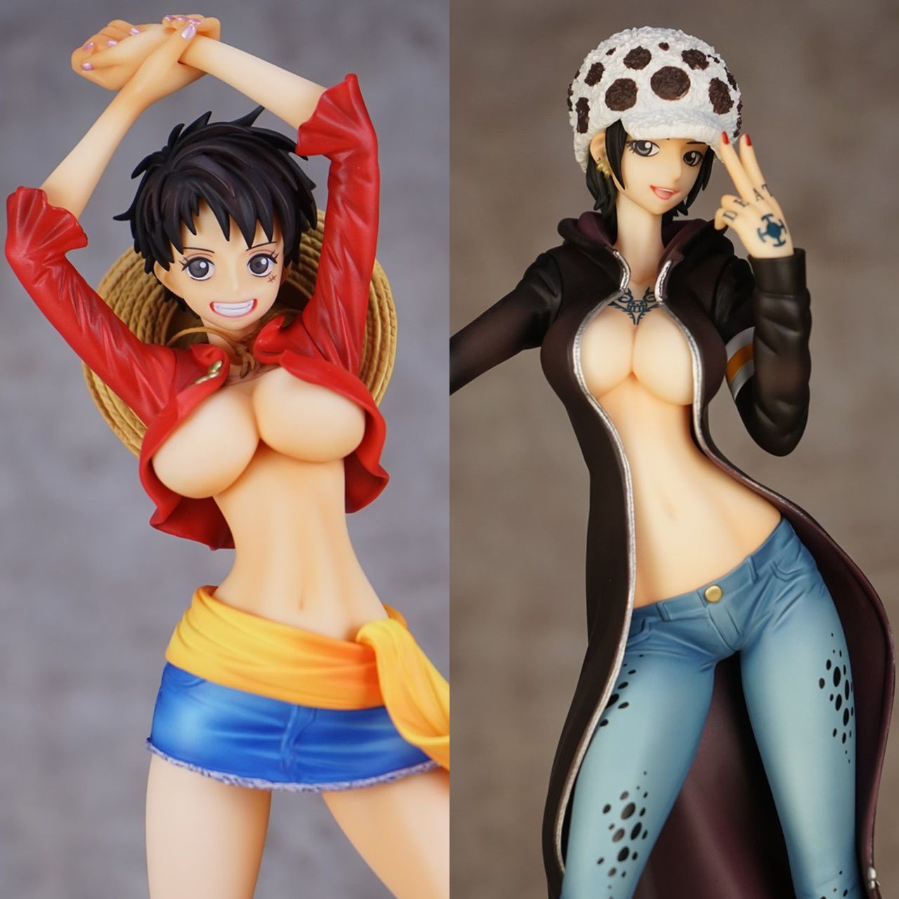 Penis Sucking [Figures] Monkey D. Luffy & Trafalgar Law IRO One Piece Figures Amature Allure