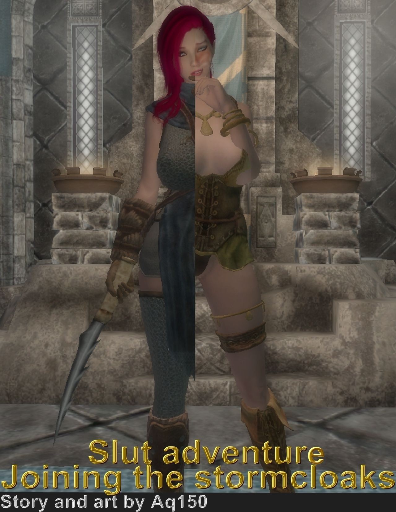 Blackmail Slut Adventure: Joinning The Stormcloak ヤリマン アドベンチャー : ストームクローク入隊 Porra