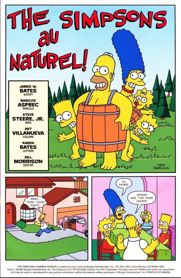Comedor [Marcos Asprec] The Simpsons Au Naturel! (The Simpsons) [English] Porn