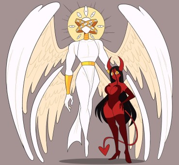 Nude (various) Angel & Succubus Girlfriends (by Quill | Idolomantises) Seduction