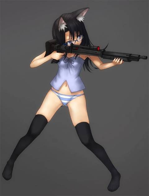 Great Fuck [56 Sheets] Two-dimensional Fetish Image Collection Of Girls And Guns. 19 [Gun Rifle] Doggy Style