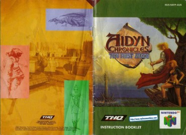 Hoe Aidyn Chronicles (Nintendo 64) Game Manual Jav