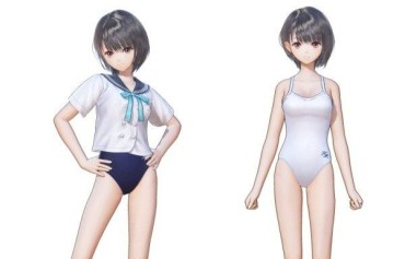 Filipina In The Book "blue Reflection' DLC Too Erotic Risk Water + Sailor Suit And White Swimsuit, Etc! Deflowered