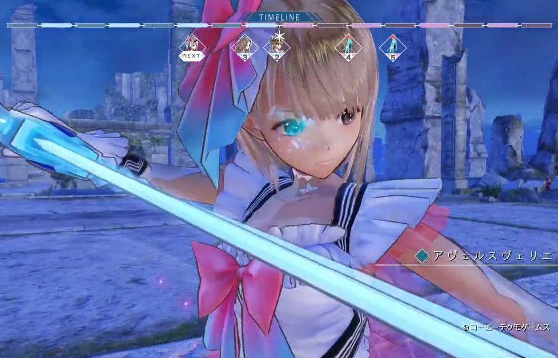 White "Blue Reflection' Play Movie Battle Scenes With Girl Magic Girl Wearing Panchira I Twerk