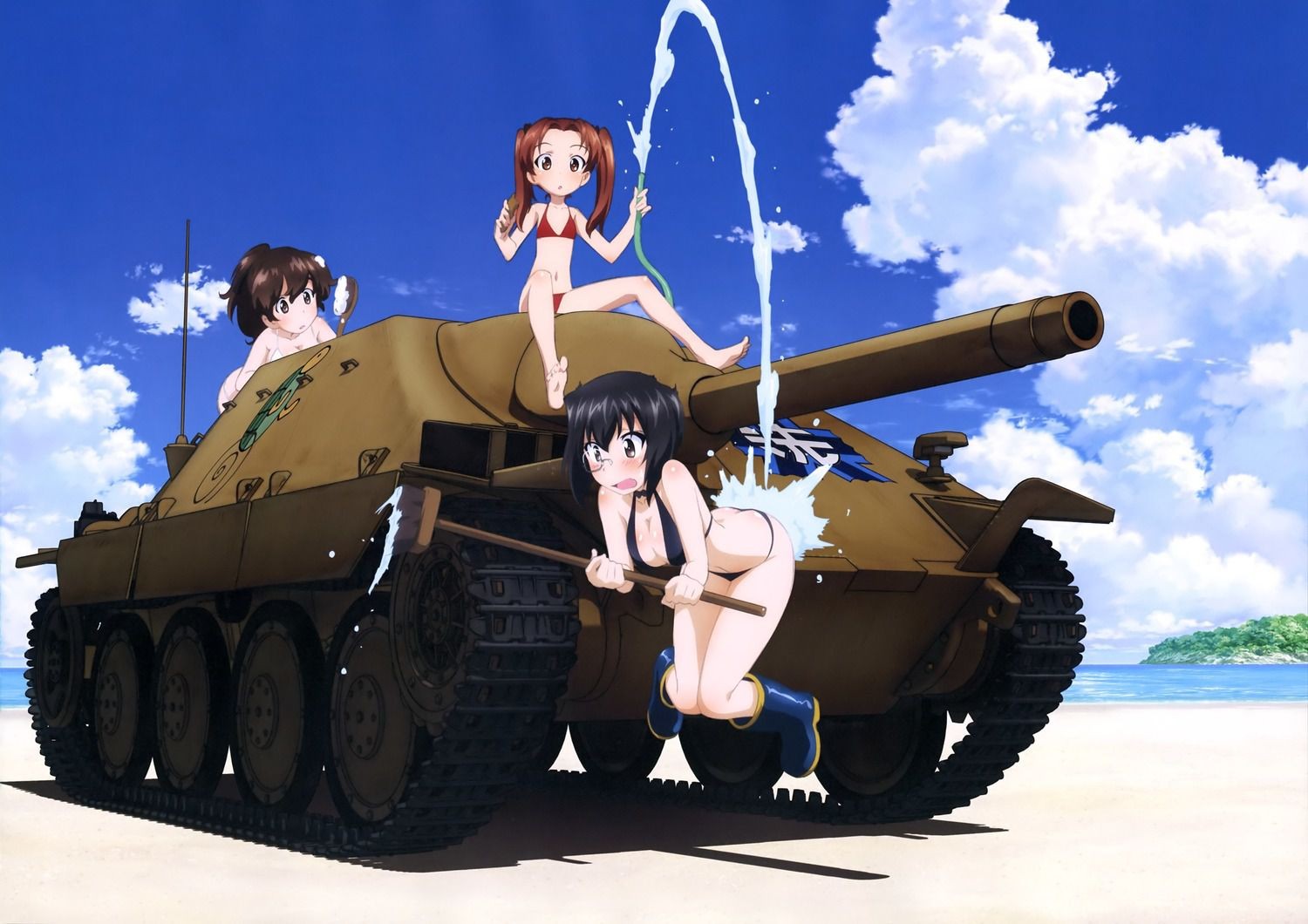 Pussy Sex [Plate] Kakutani Kyou, Koyama Citron, Kawashima Peach! Turtle's Team Five! [Pictures And Wallpapers] (Girls & Panzer 24) Crazy