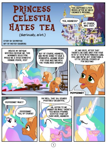 Leather [Mister-Saugrenu] Princess Celestia Hates Tea (My Little Pony: Friendship Is Magic) [English] Celebrity Porn