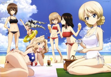 Thot [Plate] Summer A Perfect Swimsuit Characters! 15 Pictures [pictures And Wallpapers] (girls & Panzer 15) French